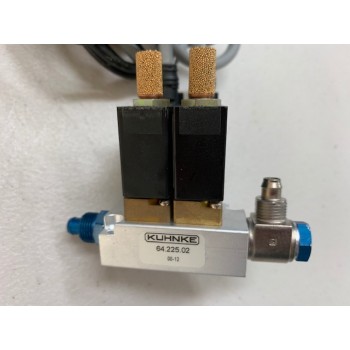 KUHNKE 64.225.02 Connection Plate with 2 x 64.257.02 Solenoid Valves